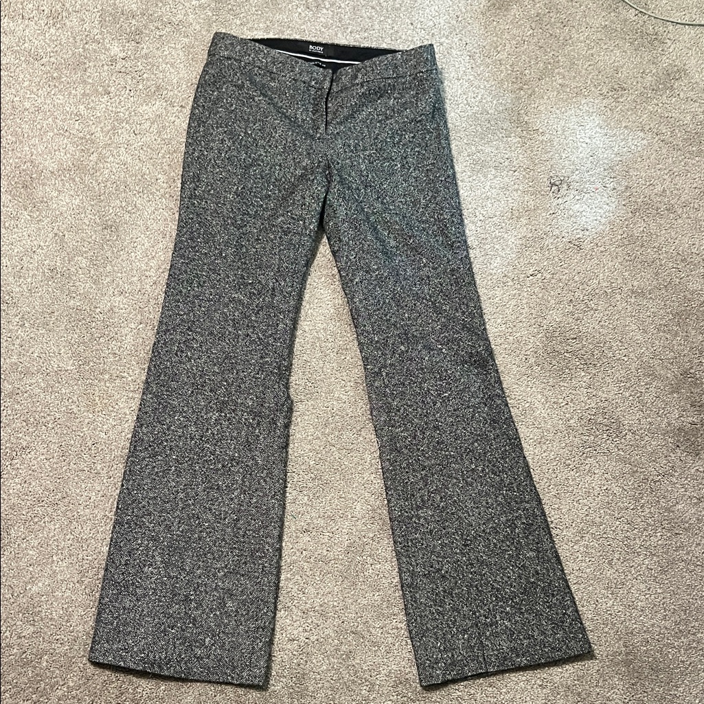 Body By Victoria Y2k Zip-Flare Tweed Pants | Christie Fit | Convertible Wide Leg